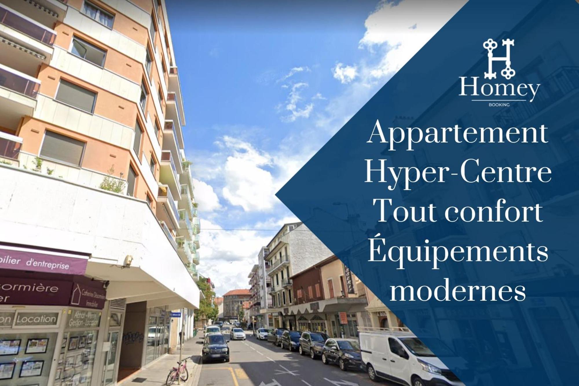 HOMEY SUPERCHILL - Appartement moderne et tout équipé - Netflix et WiFi inclus - Situé en Hyper-centre - Proche Genève Annemasse Extérieur photo